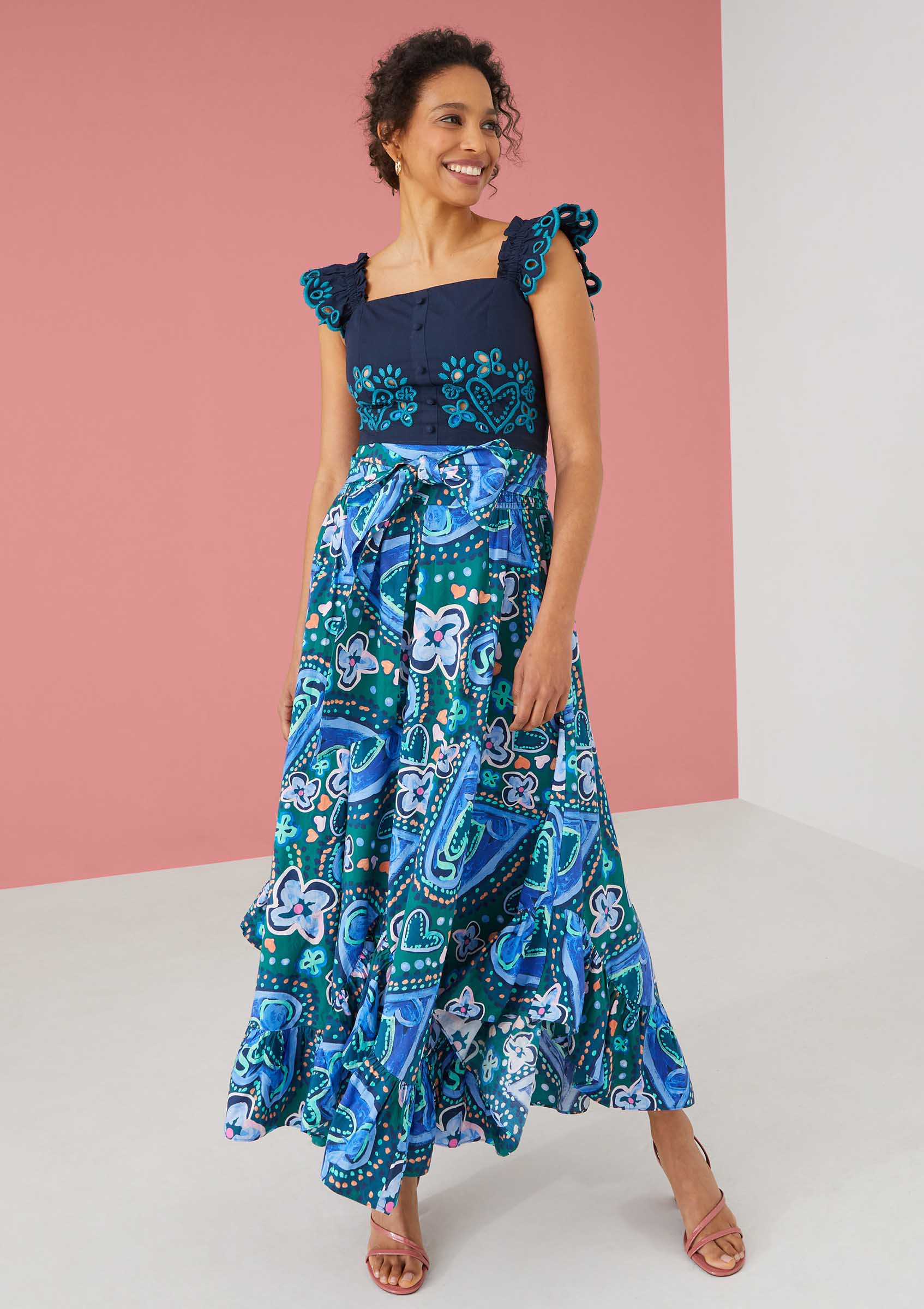 The Megan Dress - Midi Floral Wrap Dress – Alivia