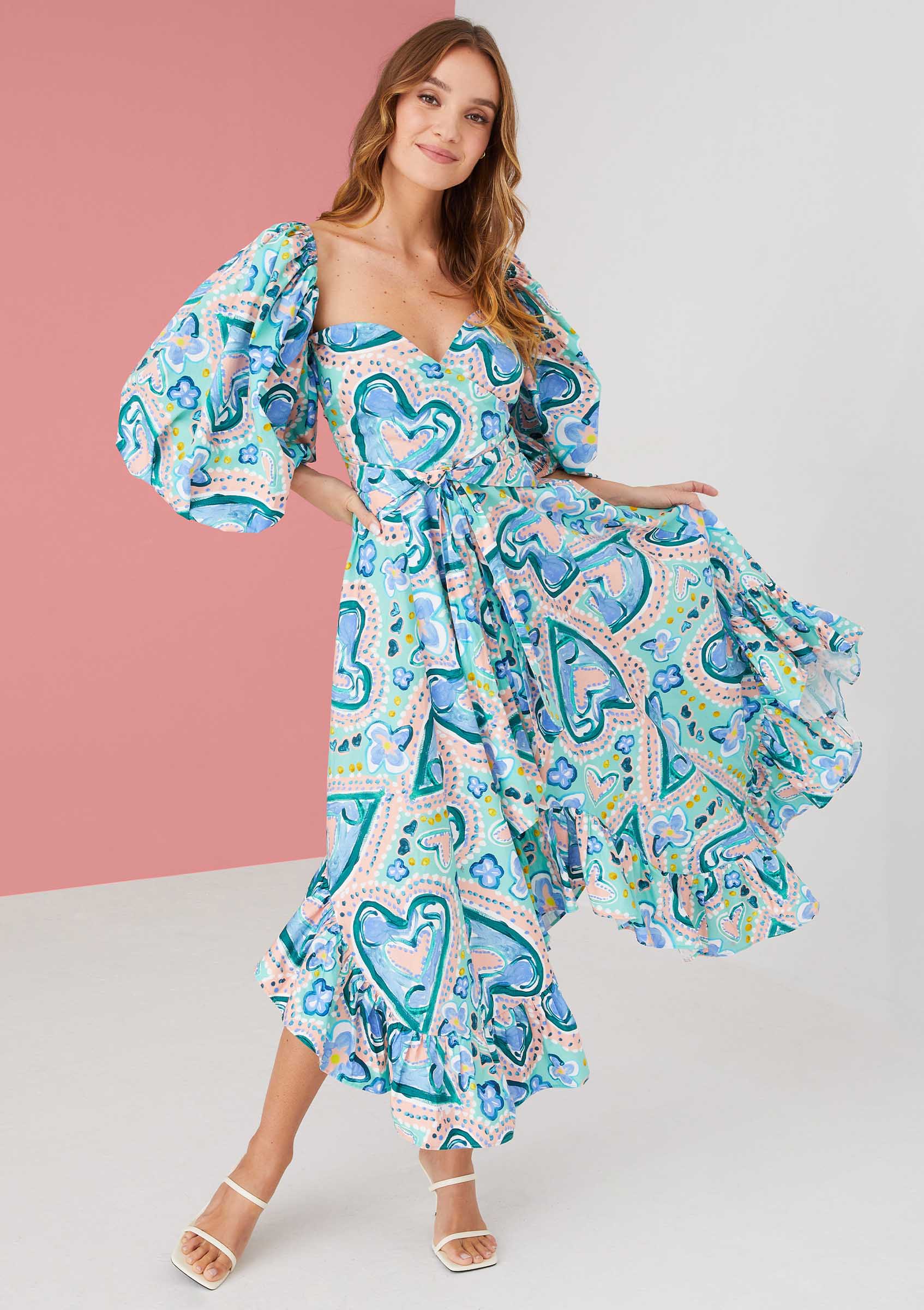 The Megan Dress - Midi Floral Wrap Dress – Alivia
